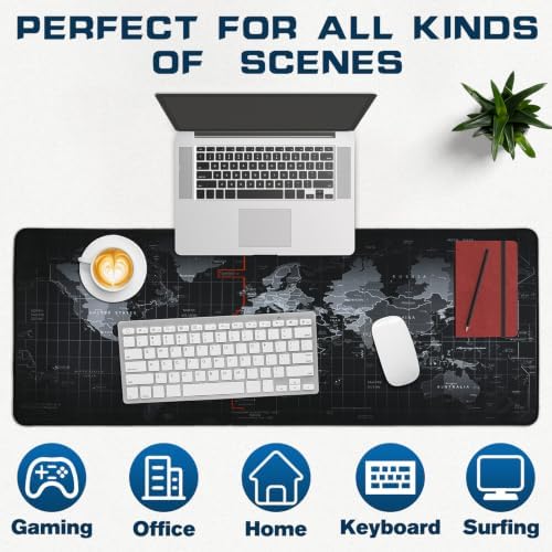 Mouse Pad Gaming - Desk Mat for Keyboard and Mouse - Large Mouse Pads for Desk, Gaming Mousepad with Non-Slip Base, Desks Pad (31.5" X 11.8") for Game, Office and Home