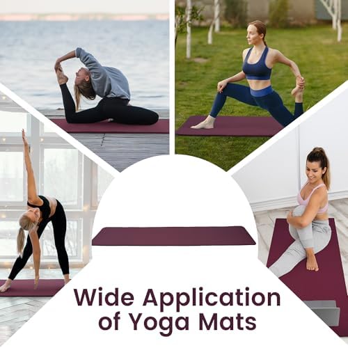 Fitvids 1/2-inch Thick High Density Exercise Yoga Mat with Carrying Strap