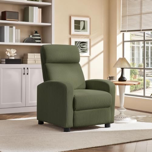 Yaheetech Recliner Chair with 3 Adjustable Angles Armchair Dark Green