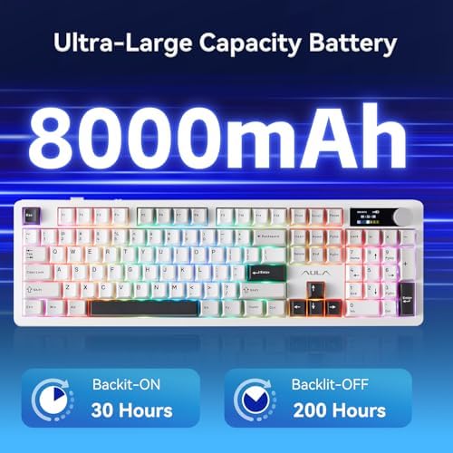 AULA F106 Pro Wireless Keyboard Full Size Mechanical Gaming Keyboards