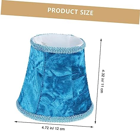 Blue Lamp Shade Replacement for E14 Table Lamps, Cloth Metal