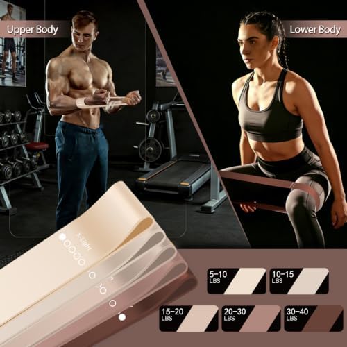 Resistance Bands for Working Out, 5 Levels Exercise Bands Set