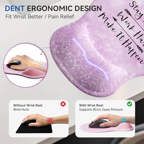 Ergonomic Mouse Pad with Wrist Rest Cute Mousepad Wrist Support