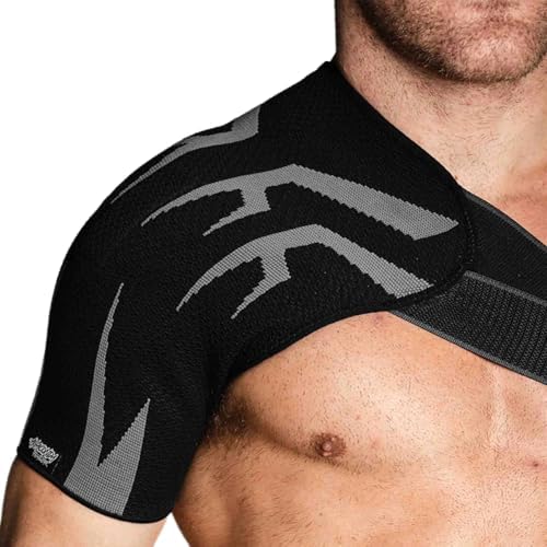 Anaconda Fightwear Shoulder Brace (Small) -Rotator Cuff Compression Support with Gel Pad for Shock Absorption & Joint Health -Adjustable Fit for Left/Right Shoulder - Ideal for Athletes - 2 Pack