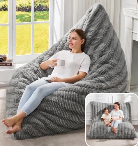 Hobestluk Adult Bean Bag Chair 3 in 1 Convertible Large Bean Bag Sofa