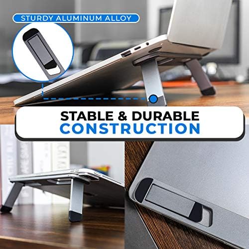 Portable Laptop Riser–Self-Adhesive Aluminum Foldable Laptop Stand