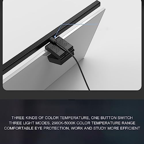 Computer Monitor Lamp, LED Screen Light Bar for Eye Caring, Stepless Dimmable, Touch Control, Office Monitor Light (White)