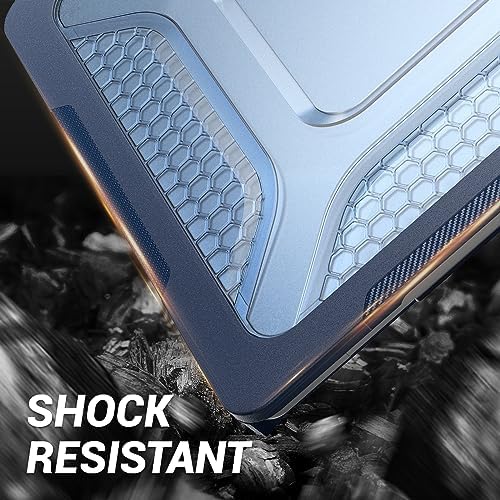 SEYMAC stock Case for MacBook Air 15 inch, Shock-Absorbing Protection with Folding Stand &Mouse Pad Case for MacBook Air 15 inch, Blue