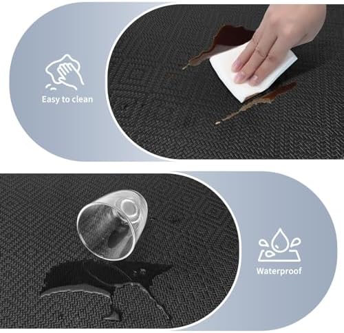 Kitchen Mat 2PCS Kitchen Rugs Cushioned Anti-Fatigue Rug Standing Desk Mat