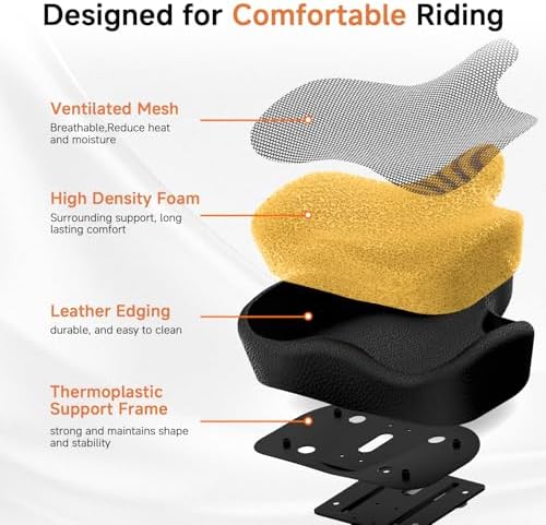 HitGo Office Exercise Bike Desk Chair,330 lbs Heavy Duty Under Desk Bike with 9-Level Height Adjustable Seat 24.4"-33.8",8-Level Resistance & Rolling Wheels,Quiet Fitness Chair for Home Office
