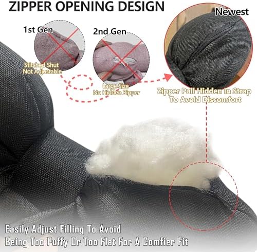 Car Seat Neck Pillow Elegant Bow Car Headrest Pillow Set - Cotton Linen Neck Cushion Universal Fit for Women Comes with 2 Seat Belt Covers (Black Set 4Pcs)