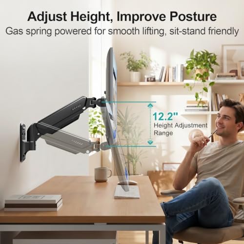 MOUNT PRO Monitor Wall Mount, 14.7" Short Monitor Arm for Max 32" Screen