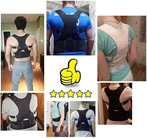 DSMYYXGS Adjustable Magnetic Posture Corrector Corset Back Brace Back Belt Lumbar Support Straight Corrector for Men Women S-XXL (Color : Nude, Size : Medium)