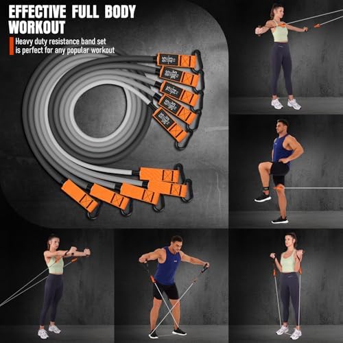 Resistance Bands with Handles, 175lb Exercise Bands for Working Out