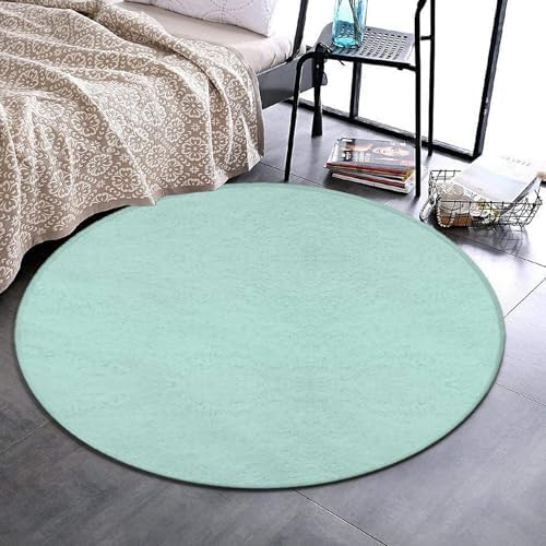 Highly Premium Quality Floor Mat, Office Chair Decor Mat, Room Sofa Yoga Soft Round Carpet Mint Green, 60inch