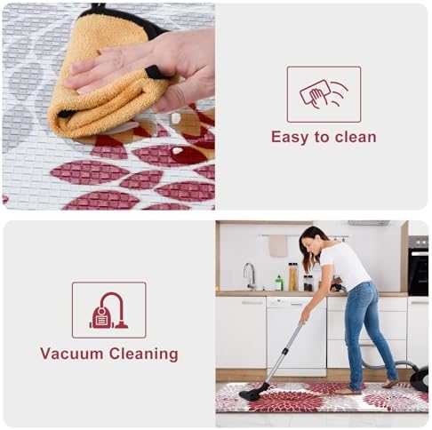 KIMODE Anti Fatigue Kitchen Mats for Floor 2PCS Cushioned Standing Mats