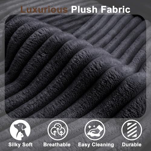 Nigoone Folding Sofa Bed Futon, Supportive Sleeper Chair with Pillow, Comfy Corduroy Floor Couch, Versatile Convertible Mattress for Bedroom/Living Room/Guest/Office, Dark Grey