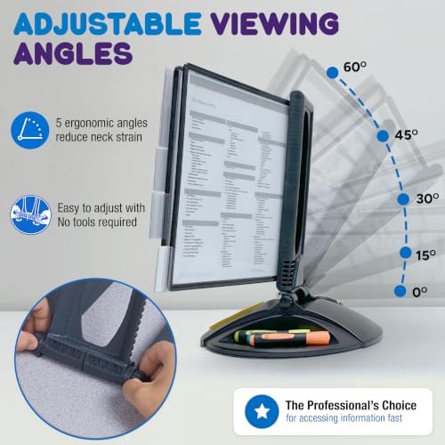 Ultimate Office AdjustaView Supply Base Desk Reference Display Organizer CL