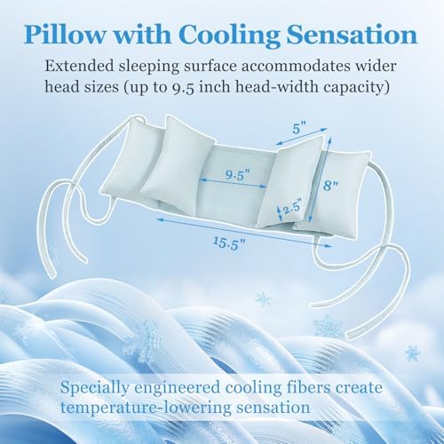 Head Stabilizing Pillow Neck Stabilizer Wedge for Sleeping Upright After Cervical Fusion Surgery Cradle Medical Positioning Bedridden Patient Posture Corrector(Cooling Fabric)