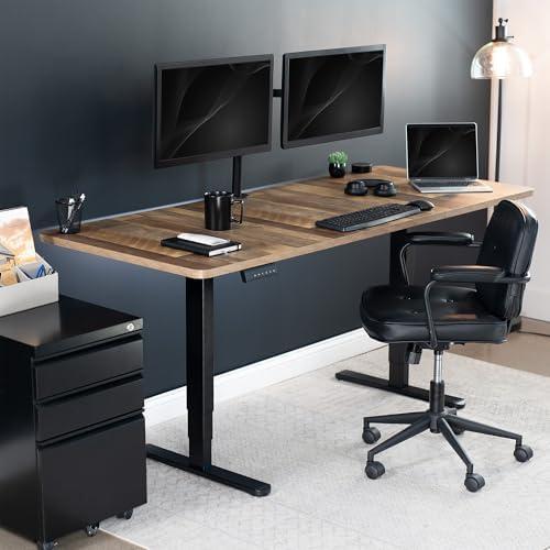 VIVO Reclaimed Wood 71 x 30 in Standing Desk, DESK-KIT-2B7P