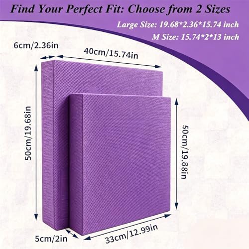 High-Density Balance Pad, Extra Large Balance Pad for Physical Therapy, TPU Foam Balance Board for Rehabilitation Stability Workout Knee and Ankle Exercise