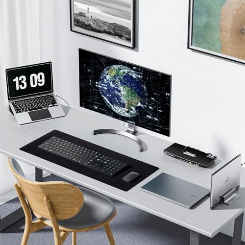 Reniteco Large Office & Gaming Mouse Pad, 35.4" x 11.8" Desk Mat, Black