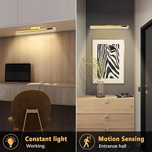 Hapfish Motion Sensor LED Light Bar Indoor,Under Cabinet Lighting Wireless