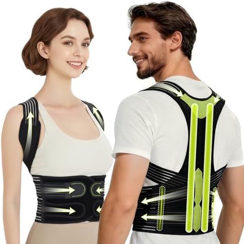 Posture Corrector for Women and Men, Adjustable Full Back Brace Support