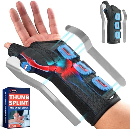 FEATOL Thumb Spica Splint Wrist Brace for De Quervain's & Carpal Tunnel