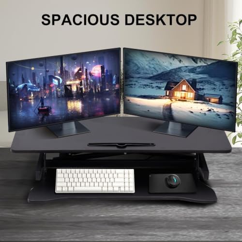 38-inch Standing Desk Converter, Height Adjustable 5.9-18.9in