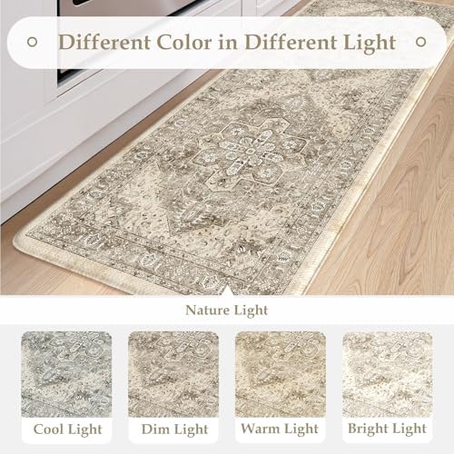 KIMODE Kitchen Mat for Floor Cushioned Anti Fatigue, Kitchen Rugs Sets of 2