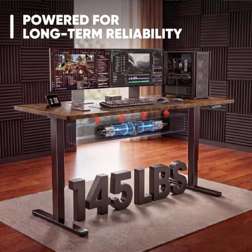 Furmax 55 Inches Electric Height Adjustable Standing Desk Home Office Desk