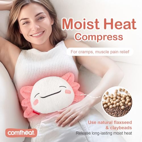 Cute Axolotl Microwave Heating Pad for Pain Relief Moist Heat Pack
