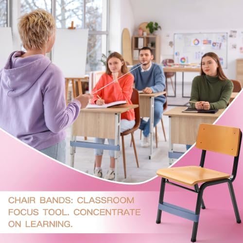 Sratte 48 Pcs Chair Bands for Kids with Fidgety Feet, ADHD Tools,Morandi