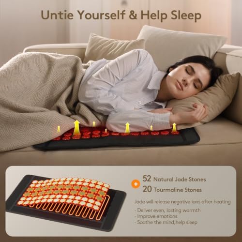 UTK Far Infrared Heating Pad for Back Pain Relief, Luxury Gift Set, 24x16"
