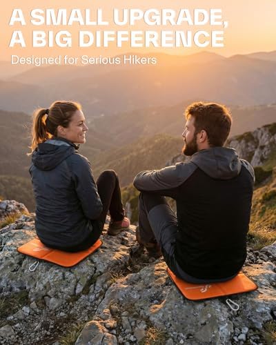 Sportneer Sitting Pad, Lightweight Waterproof Folding Seat Pad for Backpacking, 15.75'' x 15.75'' Portable Camping Seat Mat for Hiking, Picnics & Outdoor Use