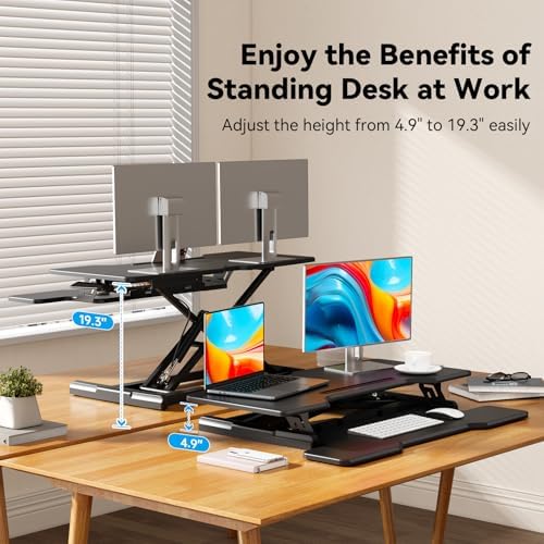 35" Standing Desk Converter, Quick Sit to Stand Desk Riser