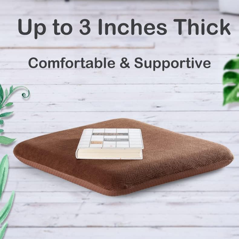 Sigmat Recliner Cushion for Elderly Memory Foam 22x22x3 in Camel