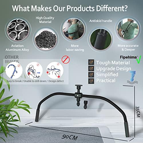 Strict Trigger Point Massage Cane Back and Neck Massager for Muscle Pain Relief and Self-Massage Therapy ，Handheld Back, Neck, Shoulder, Leg ，Foot， Full Body Deep Tissue Pressure Point Tool （ Black）