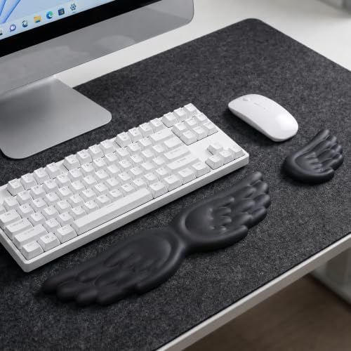 Angel Wing Wrist Rest Set of 2 Cloud Keyboard Mouse Wrist Support