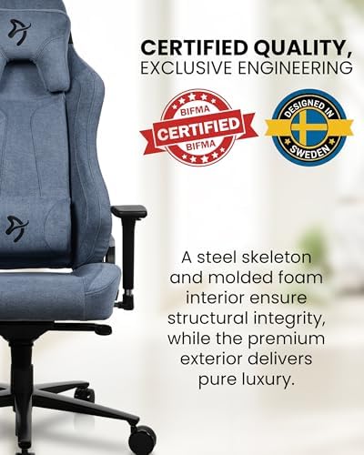 Arozzi Vernazza Gaming Chair Soft Fabric Blue