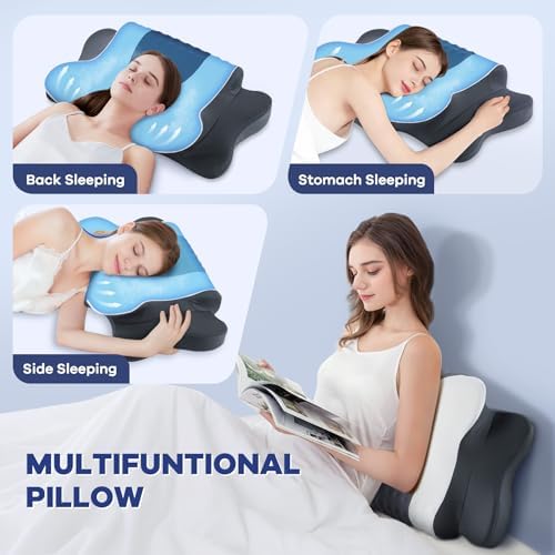 DONAMA Cervical Pillow for Neck Pain, Ergonomic Memory Foam Contour Pillow