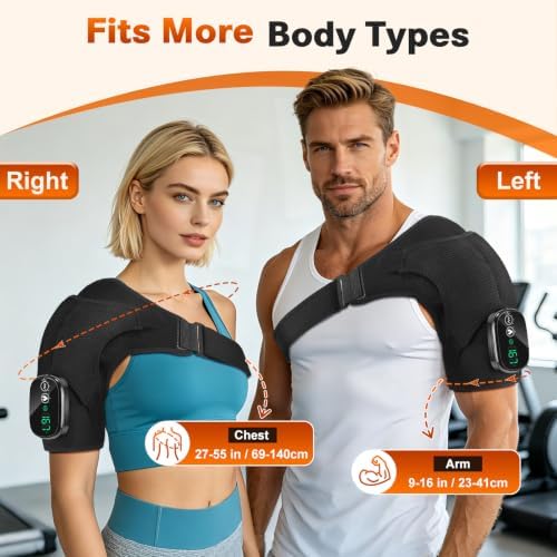 Cordless Shoulder Heating Pad with Massage FSA Eligible Shoulder Massager