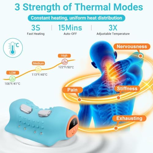 4-in-1 Neck Massager Pillow with Heat, Vibration and Gentle Stretching