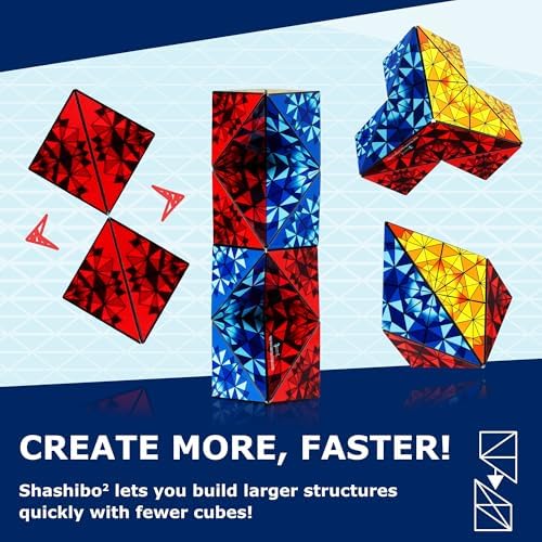 Shashibo ICOSA XL Magnetic Puzzle Toy, Stress Relief Fidget Toy