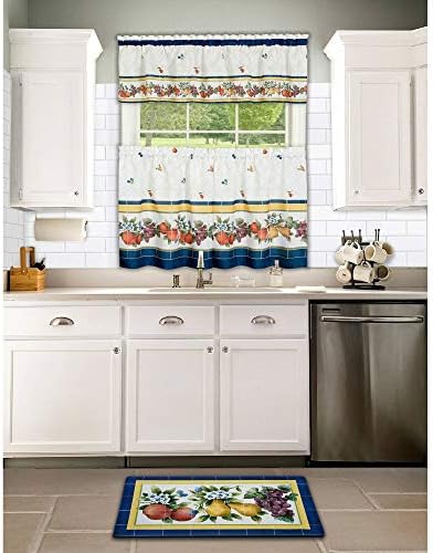 PowerSellerUSA Printed Anti Fatigue Mat, Non Slip Printed Textured Comfort Standing Floor Mats for Living, Dining Room, Bedroom, Kitchen, Office, Work (18x30 in., Fruit Basket)