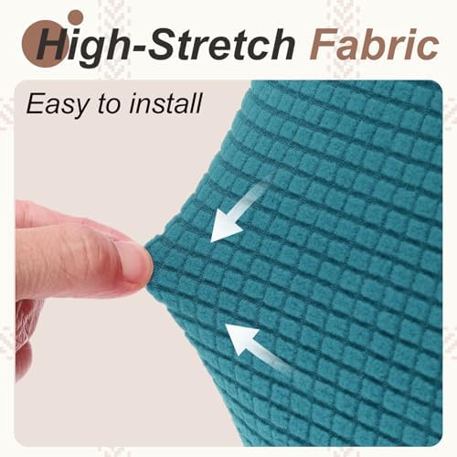PATIKIL 1 Set Office Chair Cover, Desk Chair Cover Stretchable Universal Computer Seat Slipcover Large with Armrest Covers Zipper for Rolling Office Chairs Home Desk Seat, Dark Green