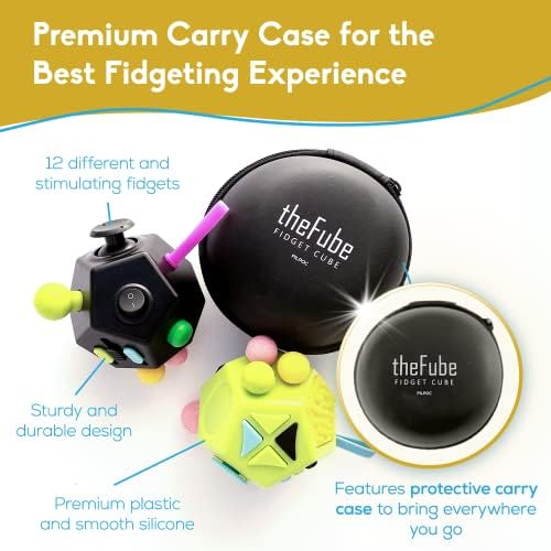 PILPOC theFube Fidget Cube Handy Anxiety Toys for Kids and Adults (Black)