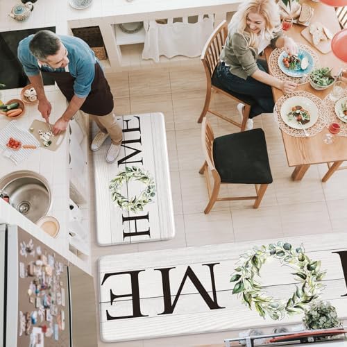 KIMODE Anti Fatigue Kitchen Mats for Floor Cushioned Kitchen Rugs Sets of 2