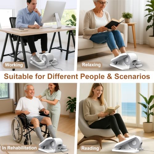 Under Desk Elliptical for Office Pedal Exerciser Electric 12-Speeds
